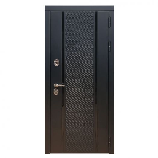 Дверь входная металлическая Great Doors H25 Черный кварц Зеркало ЛФЛС-19 Софт Грей