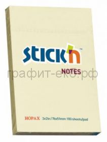 Блок кл.51х76 100л. желтый STICK'N НОРАХ 21006Y