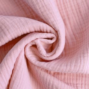 Хлопок - Муслин однотонный тёплый розовый 50x45