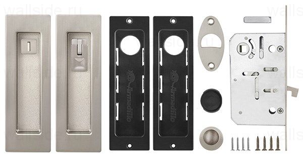 Замок для раздвижных дверей Armadillo SH011 URB SN-3 Матовый никель