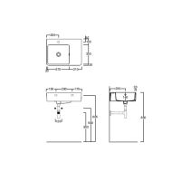 Раковина Simas Lavabi 60x45 с 1 отверстием QU60 схема 4