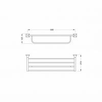 Полка-решетка для полотенец ZeegreS Z.STYLE схема 2