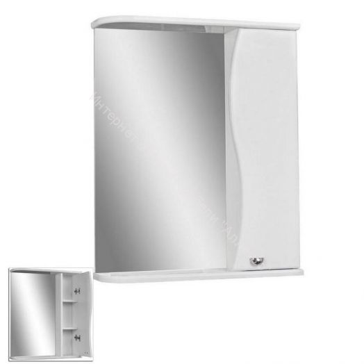 Шкаф-зеркало Волна 50 правый АЙСБЕРГ