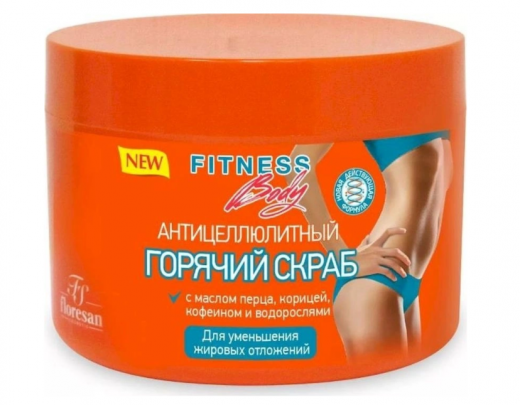 Floresan Фитнес Body Горячий скраб для тела антицеллюлитный, 500 мл