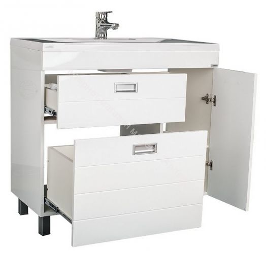 Тумба под умывальник "Elen 90" Cube с 2 верхними ящиками В2 Домино