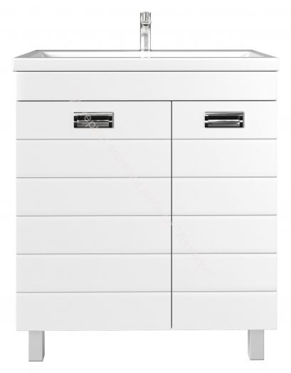 Тумба под умывальник "Elen 75" Cube без ящика и корзиной д/ белья Домино