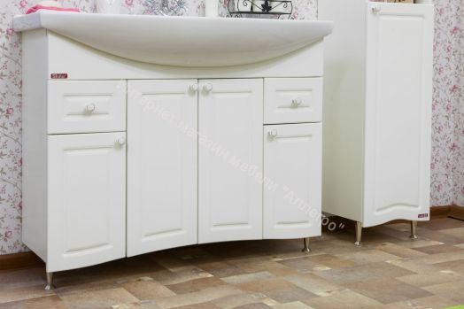 Тумба с умывальником "Элеганс 105" Софи с ящиками Sanflor