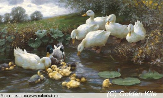 Набор для вышивания "2455 Family of Ducks at the Water"