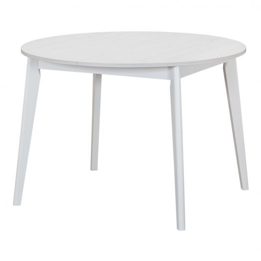 Стол Oslo круглый раскладной 110-140x110x76см, Сосна 
Рандерс структурное, белый