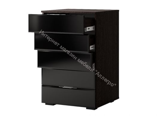 Комод "Алекса" (Венге/Чёрный)