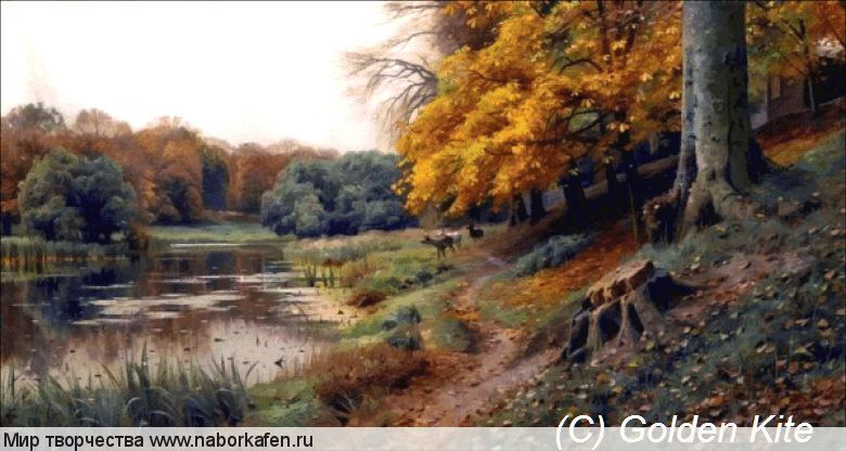 Набор для вышивания "2611 Deer in Autumn Landscape"