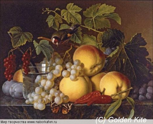 Набор для вышивания "2153 Still life of Peaches, Grapes, Plums"