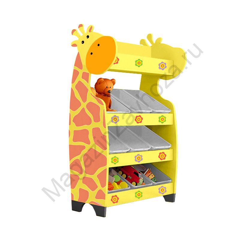 СТЕЛЛАЖНАЯ НАКЛОННАЯ СИСТЕМА ХРАНЕНИЯ 25/7 С ДЕКОРАЦИЕЙ ЖЁЛТАЯ