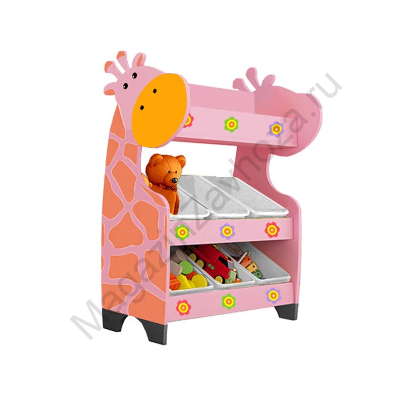 СТЕЛЛАЖНАЯ НАКЛОННАЯ СИСТЕМА ХРАНЕНИЯ 25/19 С ДЕКОРАЦИЕЙ РОЗОВАЯ