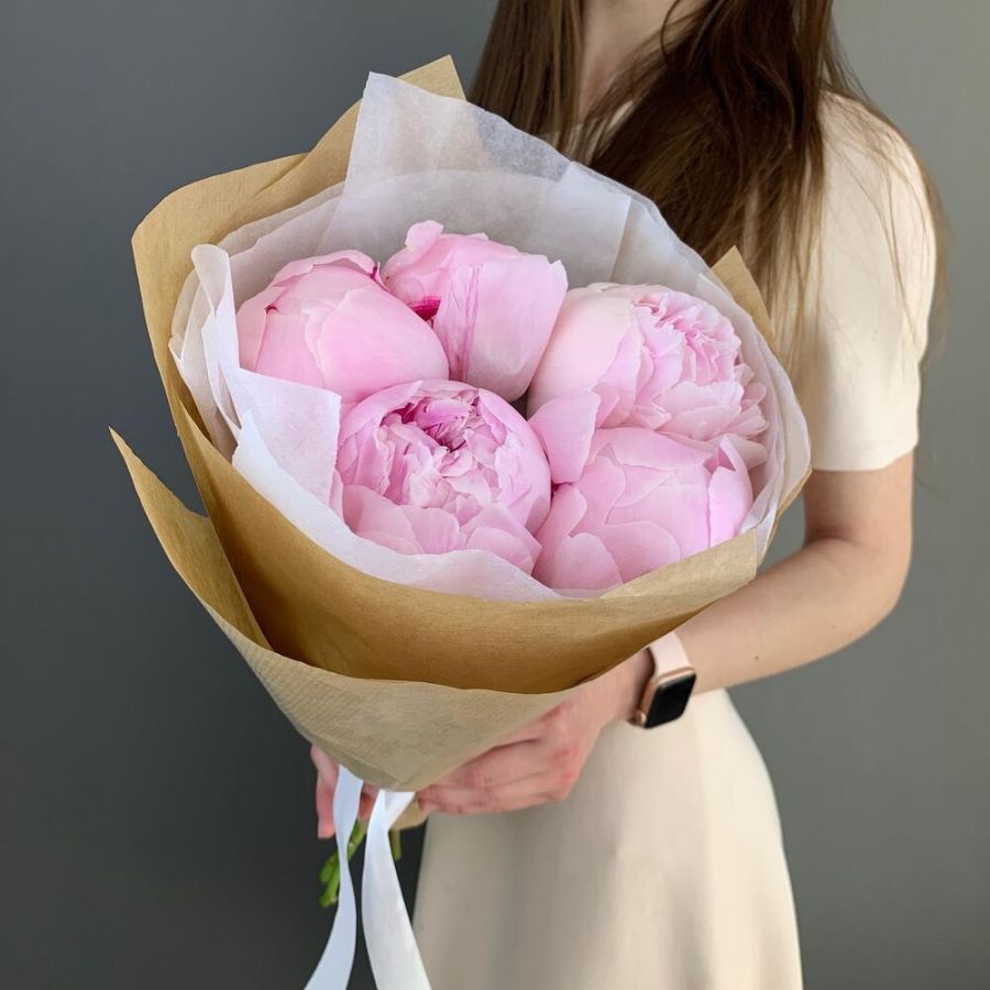 5 пионов в упаковке