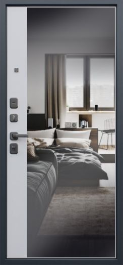 Дверь Входная АСД Барселона с большим зеркалом