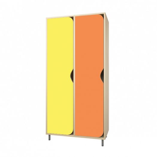 РСН-025 Шкаф детский для одежды 2 секции (Цветные фасады)