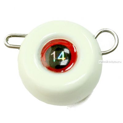 Груз крашеный Мормыш разборная чебурашка Таблетка 18 гр / 10 шт. в упаковке / цвет: 08 люминисцентный