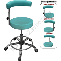 Стул врача-стоматолога или ассистента М105-02 газлифт на роликах