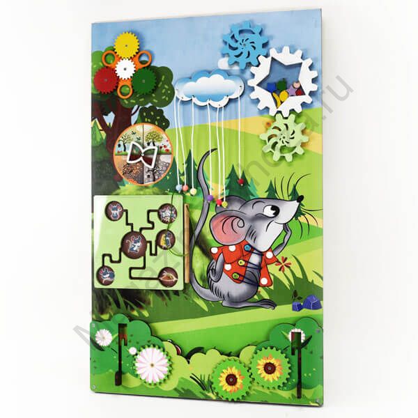 Бизиборд (дидактическая панель) настенный МЫШКА-НОРУШКА. Серия СТРАНА СКАЗОК