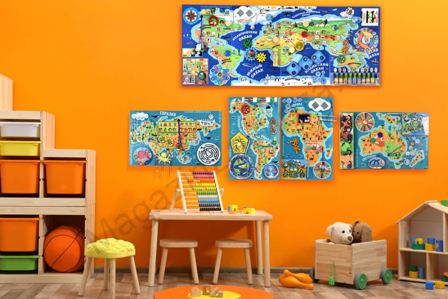 Комплект бизибордов (дидактических панелей) "Ознакомление с окружающим миром". Серия: НАША ПЛАНЕТА - ЗЕМЛЯ