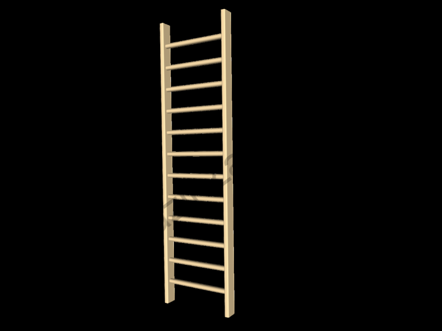 Стенка шведская по ГОСТ, ширина 60 см, высота 1,6-3 м