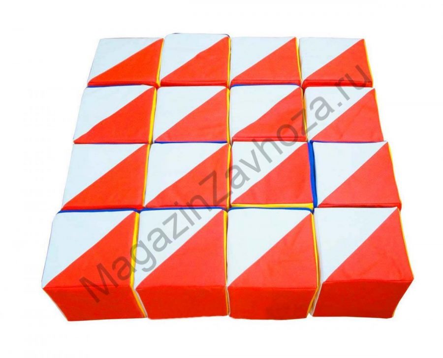 Набор мягких кубиков Сложи узор, 16 кубиков по 20х20х20 см