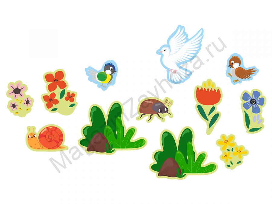 Набор декоративных элементов ЦВЕТОЧНЫЙ