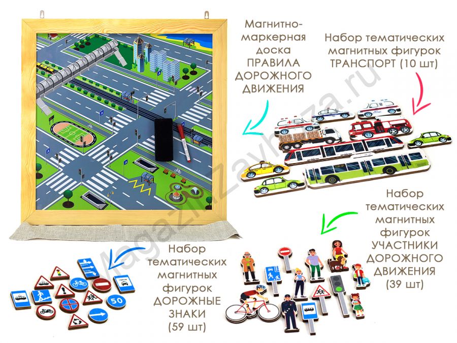 Тематическая настенная игра ИЗУЧАЕМ ПДД