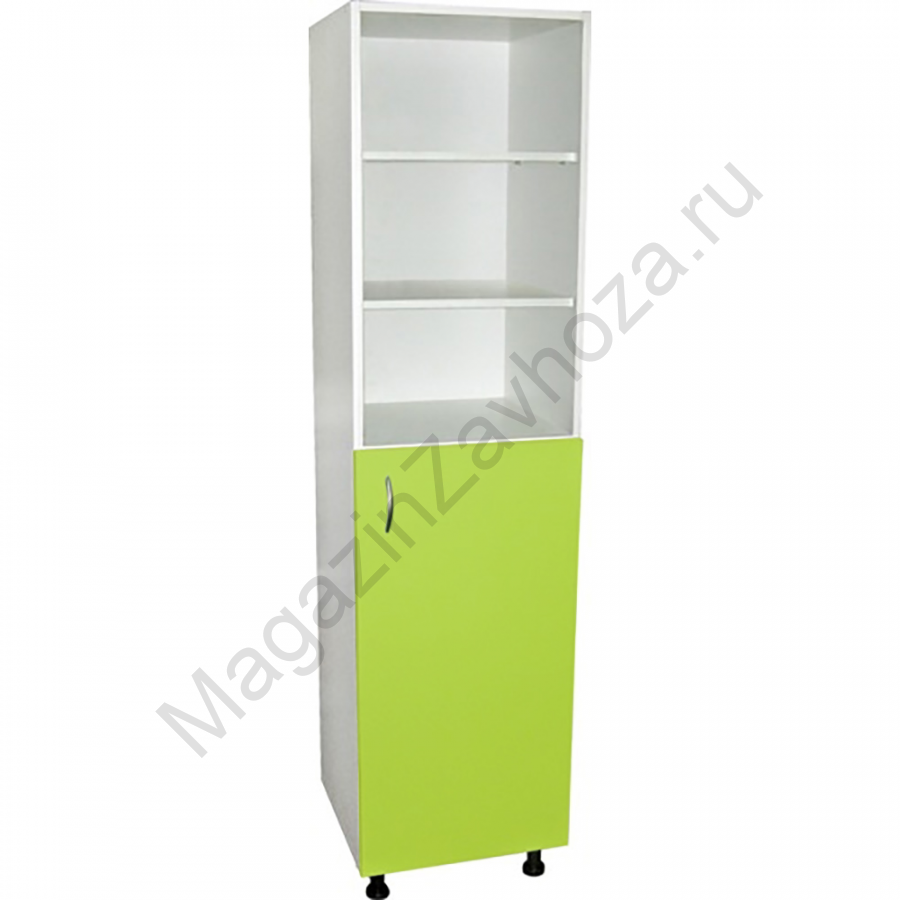 Медицинский шкаф одностворчатый 2 открытые полки ЛДСП