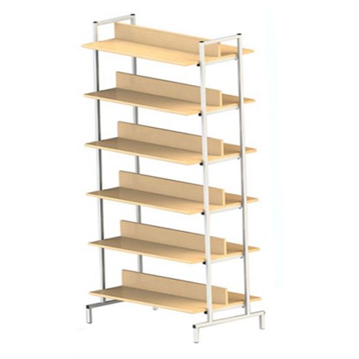 МЯ-БС-03 Стеллаж библиотечный двухсторонний (цветной металлокаркас)