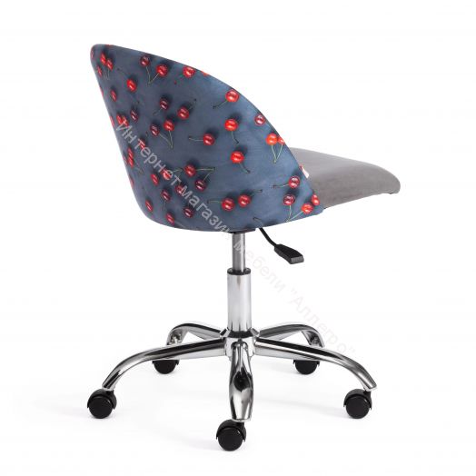 Кресло MELODY ткань/флок, серый, Botanica 08 cherry/29