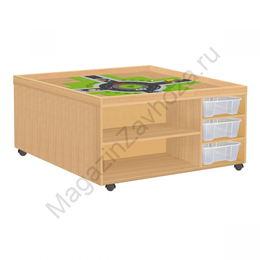 МНОГОФУНКЦИОНАЛЬНЫЙ СТОЛ 3 ящика с полкой и дорогой