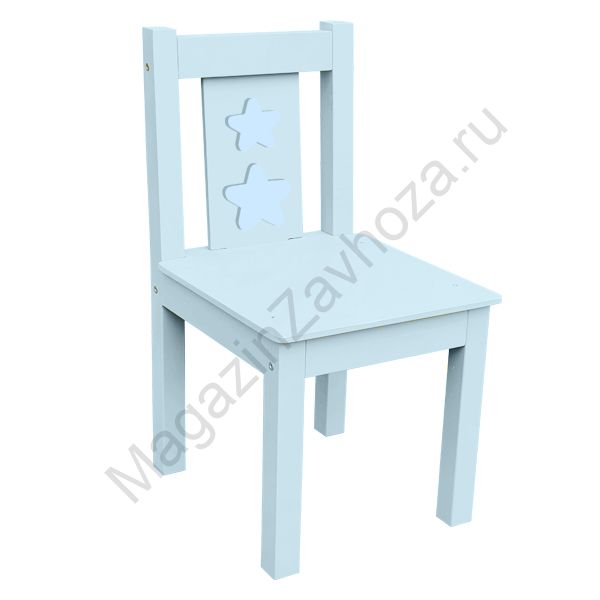 СТУЛ МДФ НЕРЕГУЛИРУЕМЫЙ ГОЛУБОЙ ИНЕЙ 53 (ЗВЁЗДЫ)