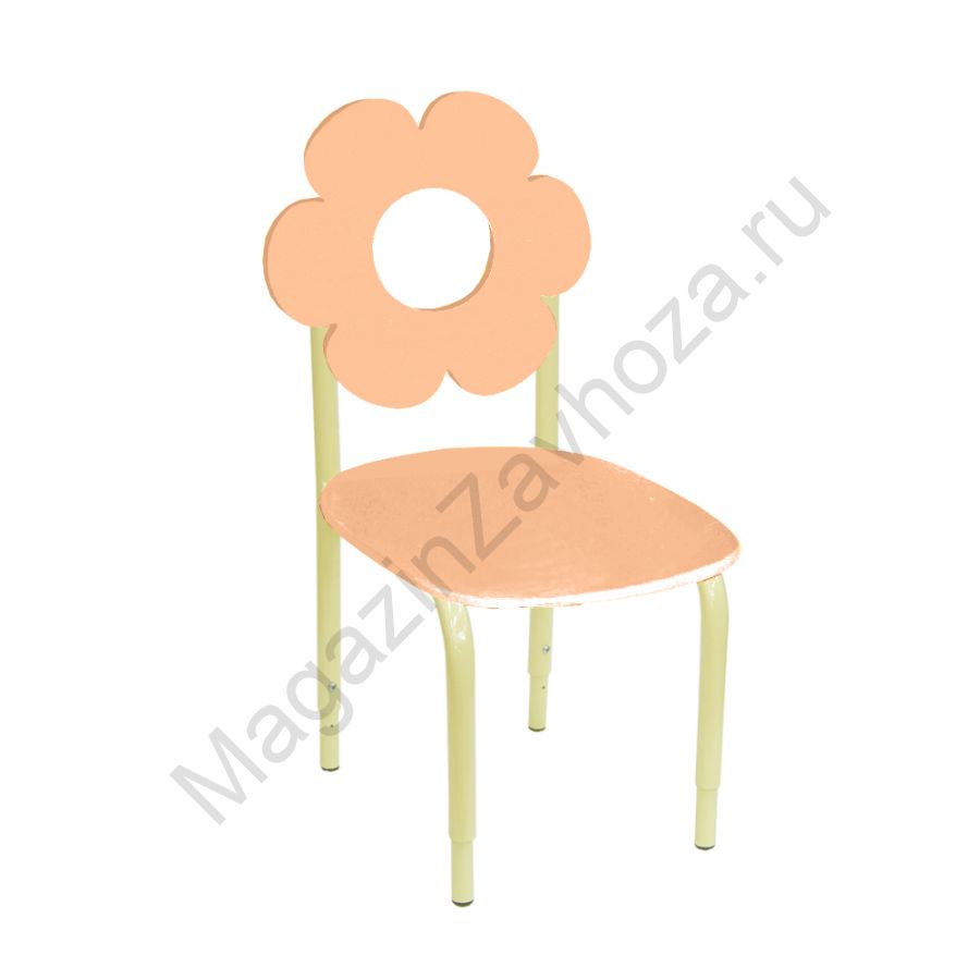 СТУЛ ДЕТСКИЙ НА М/К РЕГУЛИРУЕМЫЙ 2 МДФ ЦВЕТОК (ПЕРСИК)