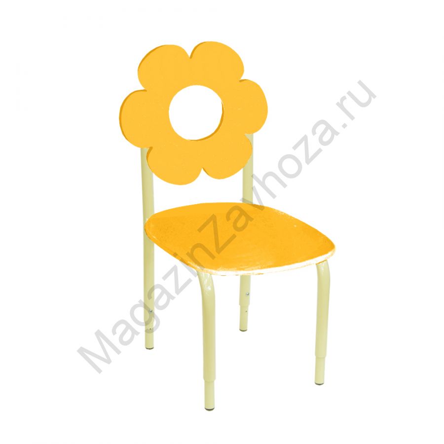 СТУЛ ДЕТСКИЙ НА М/К РЕГУЛИРУЕМЫЙ 2 МДФ ЦВЕТОК (ОРАНЖЕВЫЙ)