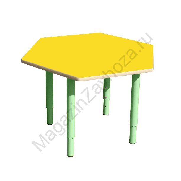СТОЛ ЛДСП РЕГУЛИРУЕМЫЙ 30 (СЕРИЯ ПЧЁЛКИ) ДИАМ.700ММ ЖЁЛТЫЙ