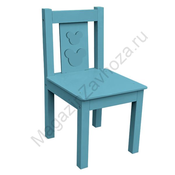 СТУЛ МДФ НЕРЕГУЛИРУЕМЫЙ ЛАЗУРНО-СЕРЫЙ 53 (МЫШКИ)
