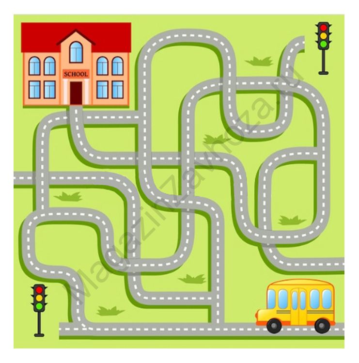 ИГРОВОЕ ПОЛЕ ДЛЯ МНОГОФУНКЦИОНАЛЬНОГО СТОЛА ДОРОГА В ШКОЛУ