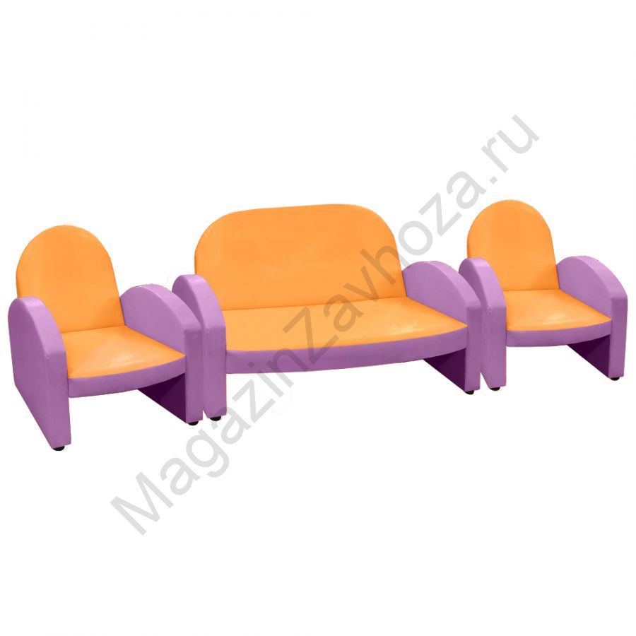 НАБОР "ЭКОНОМ" ДИВАН 154 ОРАЖЕВЫЙ 3