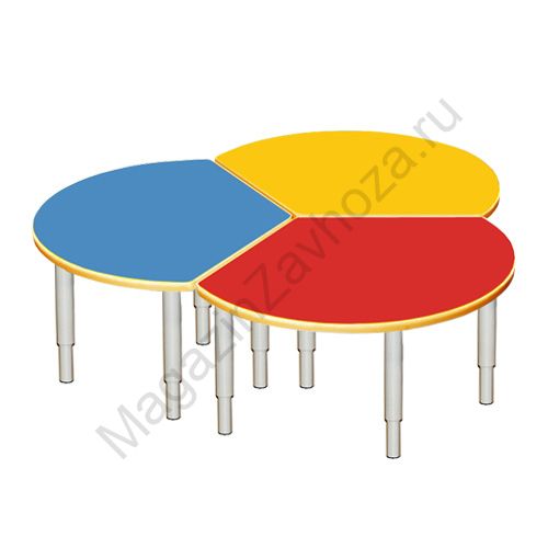 СТОЛ МДФ РЕГУЛИРУЕМЫЙ 14 НАБОР (ДИАМЕТР 1400ММ)
