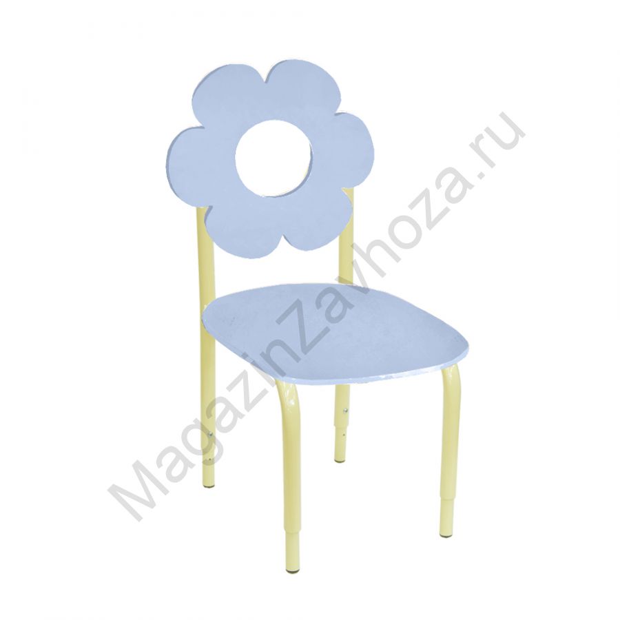 СТУЛ ДЕТСКИЙ НА М/К РЕГУЛИРУЕМЫЙ 2 МДФ ЦВЕТОК (КОРОЛЕВСКИЙ ГОЛУБОЙ)