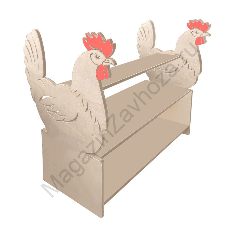 ТУМБА ДЛЯ ИГРУШЕК И ПОСОБИЙ 8 С ДЕКОРАЦИЯМИ (3 ПОЛКИ)ПЕТУХ