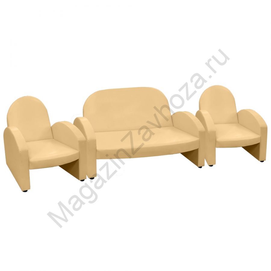 НАБОР "ЭКОНОМ" ДИВАН 154 БЕЖЕВЫЙ 1