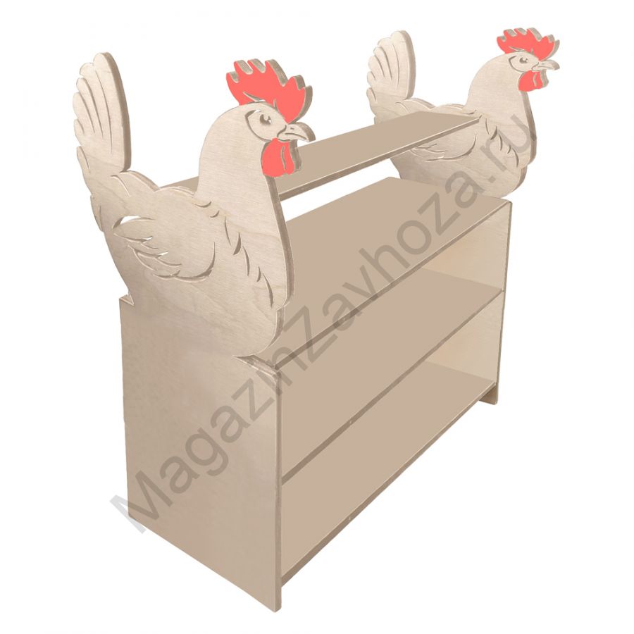 ТУМБА ДЛЯ ИГРУШЕК И ПОСОБИЙ 8 С ДЕКОРАЦИЯМИ (4 ПОЛКИ)ПЕТУХ