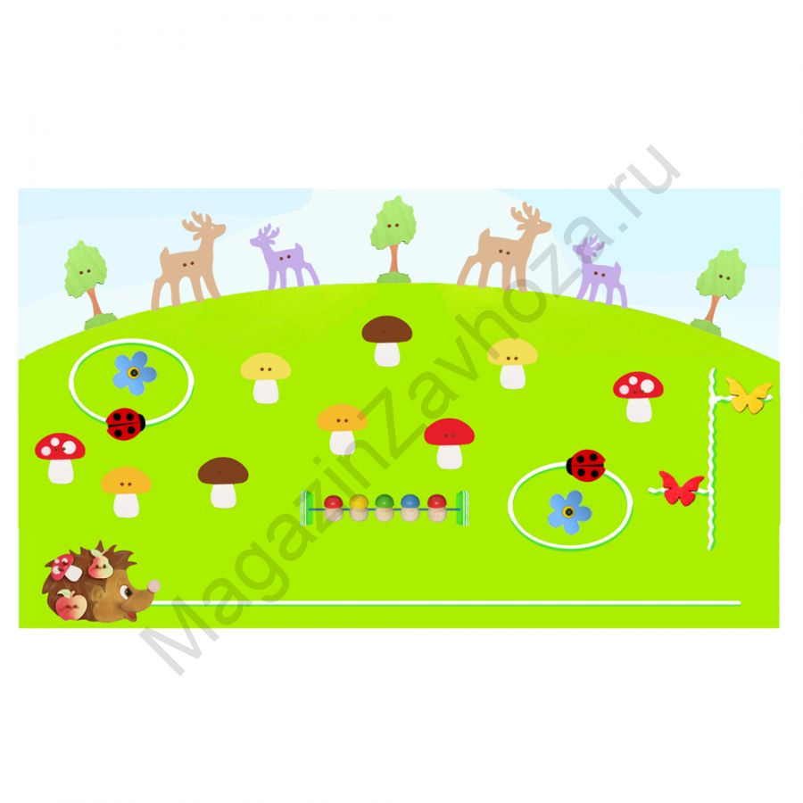 ПАНЕЛЬ БИЗИБОРД МОДЕЛЬ 9 "ГРИБНАЯ ПОЛЯНКА"