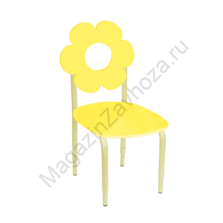 СТУЛ ДЕТСКИЙ НА М/К РЕГУЛИРУЕМЫЙ 2 МДФ ЦВЕТОК (ЖЕЛТЫЙ)