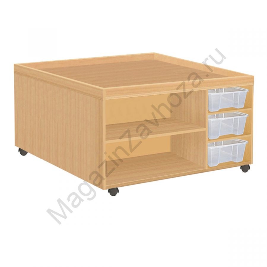 МНОГОФУНКЦИОНАЛЬНЫЙ СТОЛ 3 ящика с полкой без дороги