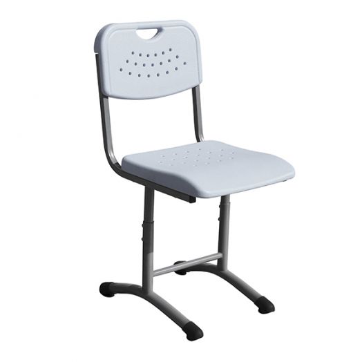 ИНС-2-1 Стул ученический регулируемый (Антивандальный Серый пластик)