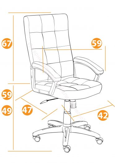 Кресло TRENDY кож/зам/ткань, коричневый/бронзовый, 36-36/21